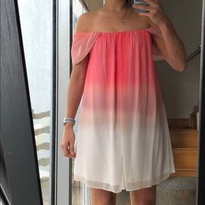 Rebecca Minkoff sz sm ombré off the shoulder dress